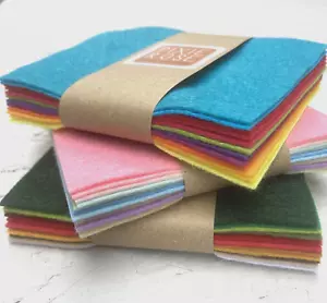 Wool Mix Craft Felt Pack | 12 pieces of felt in assorted colours - Picture 1 of 4