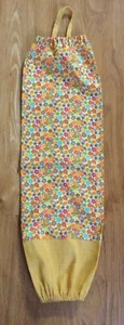 Hand/Homemade Grocery Bag Holder;Yellow/Orange Floral 22 1/2”, (#CC) FREE SHIP - Picture 1 of 4