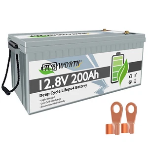 200Ah 12V Lithium Batterie LiFePO4 Akku BMS Solarbatterie Solaranlage Boot RV - Afbeelding 1 van 9