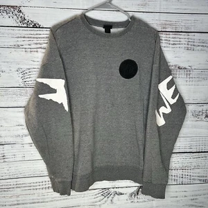 The Weeknd H&M XO Pullover Crewneck Sweatshirt Heather Gray Distressed Medium - Picture 1 of 18
