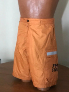 Phat Farm Men's Shorts Size 36W X 10.5 Solid Orange w/Reflector Accents