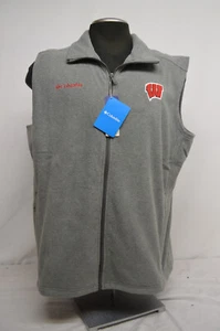 NEW Columbia NCAA Wisconsin Badgers Flanker Polar Fleece Vest Sz 2XL AM0196 - Picture 1 of 8