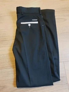 Stromberg Golf Trousers Womens 28x31 Black Pleated Pants VTG Logo - Picture 1 of 9