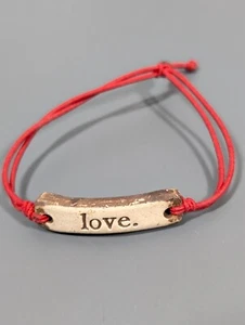 MudLove Inspirational Ceramic stretch Bracelet Love Red - Picture 1 of 5