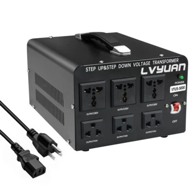 Lvyuan 5000W Transformer Step Up/Step Down Voltage Converter 110v-220v/220v-110v
