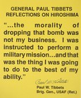 BRIG GENERAL PAUL W TIBBETS World War 2 - Signed Sheet - USAF Atom Bomb reprint