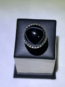 Rare Men 925 Silver Ring Genuine Yemen Aqeeq Handmade Design عقيق سليماني نوادر - Picture 1 of 11