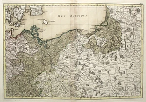 Mer Baltique, Germany, Poland, Baltic coast Antique original Europe map 1771 - Picture 1 of 2