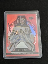 2022-23 UD Allure Jeremy Swayman Red Rainbow Auto Bruins RARE #93