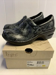BOC Born Peggy C45760 Grey  Clogs Embossed US SZ 8 - Picture 1 of 4