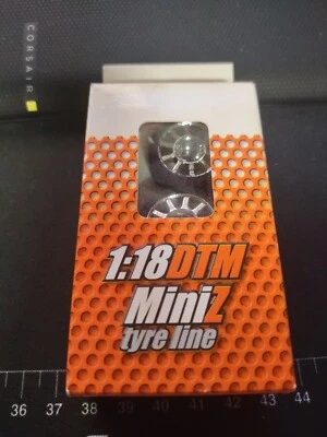 Kyosho Mini Z Foam Tires. GLX13A 2008 Made In Italy. Silver 10 Spoke 1/24 Scale - Image 1 of 4