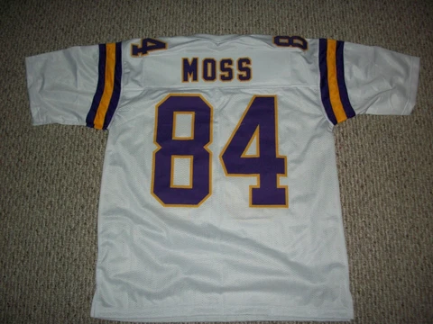 RANDY MOSS Unsigned Custom Minnesota Sewn White New Football Jersey Sizes S-3XL Cover