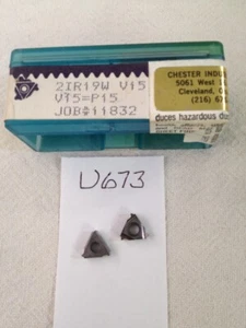 10 NEW VARDEX 2IR 19W THREADING CARBIDE INSERTS GRADE: V15 FACTORY PACK -U673- - Picture 1 of 2