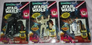 1993 STAR WARS Bend-Ems Figures R2-D2 Lord Darth Vader Luke Skywalker Topps - Picture 1 of 5