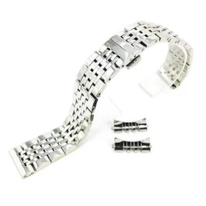 Pulsera de metal fino pulido correa de reloj 13 mm 15 mm 17 mm 19 mm 21 mm 23 mm #7071 - Imagen 1 de 29