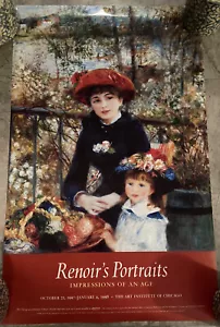 Renoirs Porträts Ausstellungsplakat ZWEI SCHWESTERN AUF DER TERRASSE 1998 32 x 20"" - Bild 1 von 4