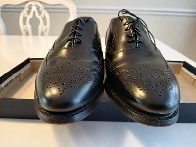 Zapato de vestir para hombre negro Nordstrom punta de ala - hecho en EE. UU. talla 8,5 D - con caja Foto 1 de 4