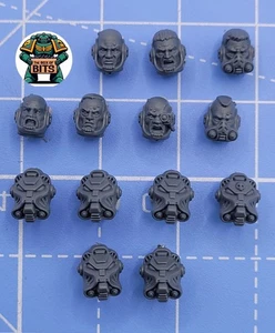 Warhammer 40K Space Marines Terminator Assault Squad Heads - Picture 1 of 2