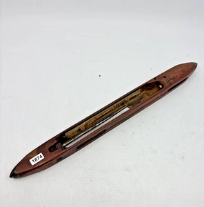 Wooden Boat Shuttle 16" Metal Points Weaving Weaver JACOB WALDER 3B Left Loom - Picture 1 of 10