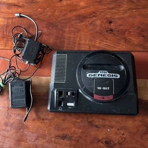 SEGA Genesis Model 1 Console And Cords- Black (MK-1601) No Controller- Tested - Picture 1 of 5