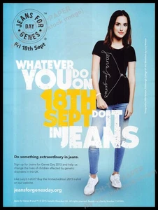 U.K. Jeans for Genes Day 2010s Magazine Print Ad 2015 Lucy Watson - Picture 1 of 1