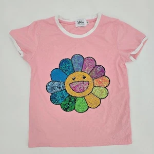 Lola + The Boys Happy Daisy Ringer T-shirt Size 8 - Picture 1 of 5