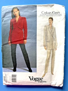 Vogue #2031 American Designer Calvin Klein Misses' JACKET & PANTS Sz 12-16 Uncut - Picture 1 of 1