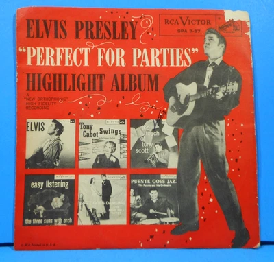 ELVIS PRESLEY PERFECT FOR PARTIES 7" EP 1956 MONO PROMO NICE CONDITION! VG/VG!! - Image 1 of 4