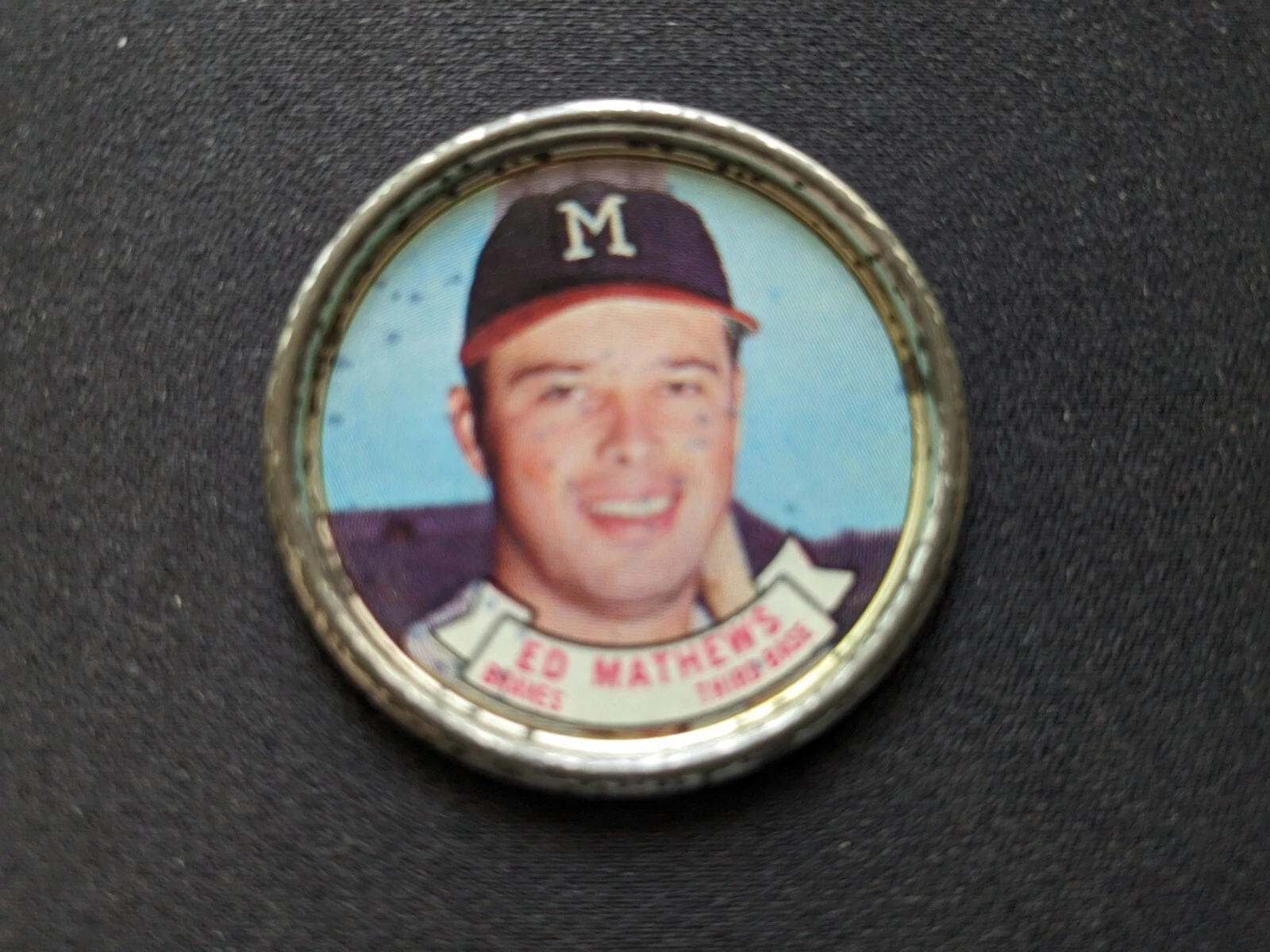 1964 Topps Baseball Coin # 33 Eddie Mathews (HOF) - Milwaukee Braves (VG)
