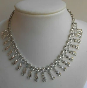 COLLANA firmata SARAH COVENTRY metallo argentato del 1960 - Foto 1 di 3