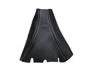 SEAT TOLEDO (2004-2009) Cuffia Leva Cambio 100% Vera Pelle - Cuciture Grigio - Bild 1 von 1