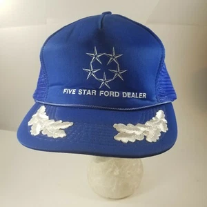 Vintage Ford Dealer Mesh Trucker Hat Snapback Baseball Cap Rope Scrambled Eggs - Picture 1 of 8