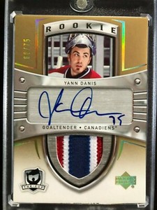 2005/06 THE CUP RAINBOW RC YANN DANIS ROOKIE 3 COLOR PATCH AUTO 60/75