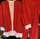 Santa Clause Suit Pull Over Top/elastic Waist Pants Size X￼L Karnival Costume