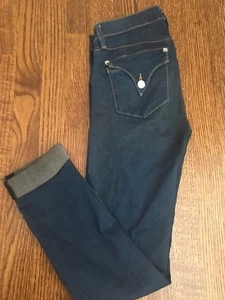 Hudson Women Bacara Straight Flood Cuff Cropped Distressed Jeans Size 26 - Picture 1 of 9