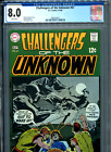 Challengers of The Unknown #67 (DC, 1969) CGC Certified 8.0 - White Pages
