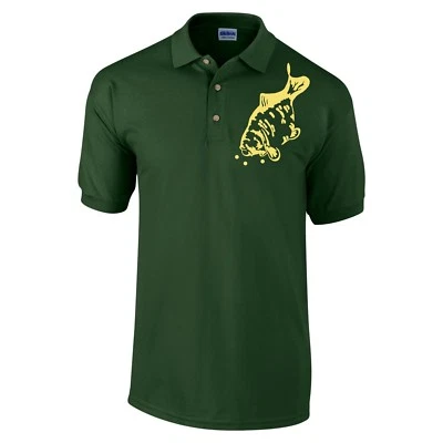 ¡ROPA DE PESCA DE CARPA, CAMISA POLO, ESPEJO CARPA!  (BOTELLA VERDE.) S-XXL Foto 1 de 2