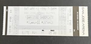 SJ Sabercats Arena Football Vs Milwaukee Mustangs Unused Full Ticket 4/13/1996