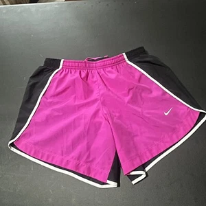 NIKE Kids Dri Fit Running Shorts Pink Black Drawstring Elastic Waist Size XL - Picture 1 of 5