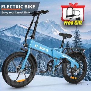 Blue Folding Electric Bike for Adult 850W 30MPH Electric Bicycle Commuter Ebike - Picture 1 of 8