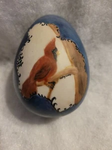 VINTAGE COLLECTIBLE CHINA PORCELAIN HAND PAINTED KATHY LEWIS EASTER EGG 3 IN - Picture 1 of 6