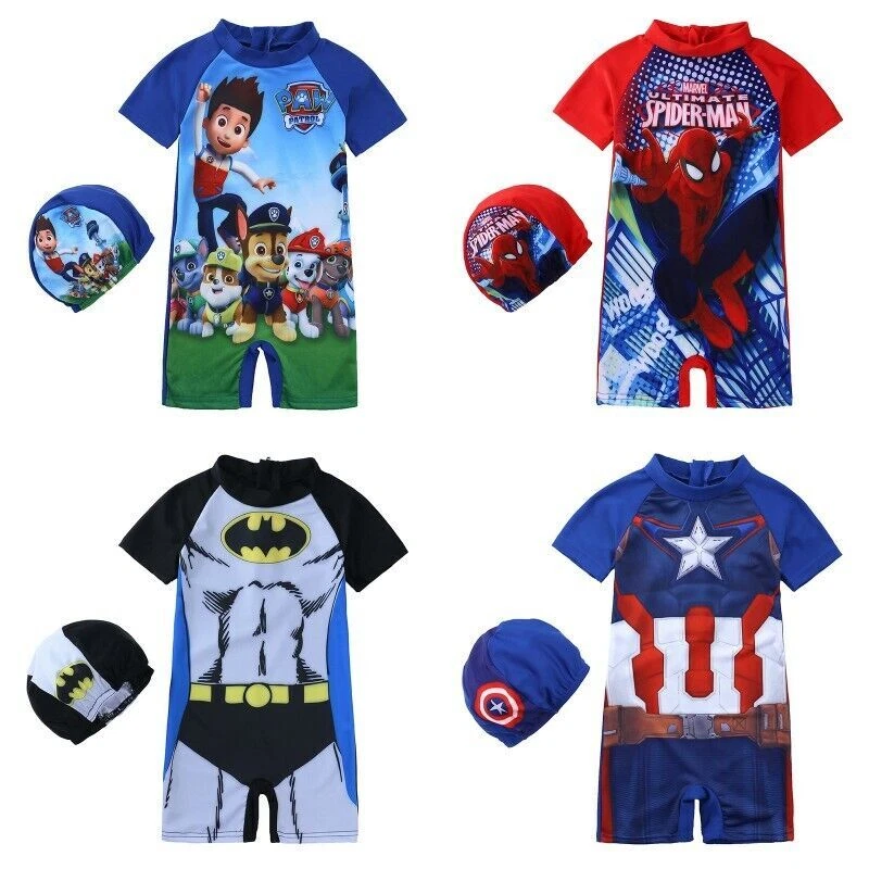 Kids Boys Girls Character One Piece Sunsafe Swimsuit Swimwear Swimming Costume