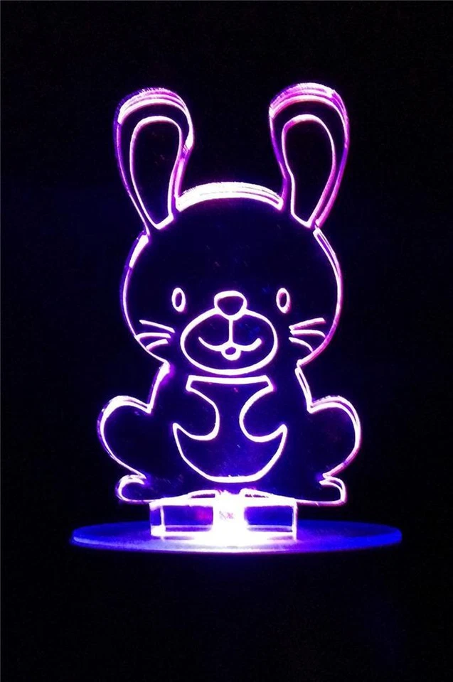 Bunny Rabbit 3D LED Night Light 7 Colour Change Room Lamp - image 1 of 1