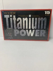 MOLITOR TITANIUM POWER SO LONG IT'S ALMOST ILLEGAL 15 CUT PROOF GOLF BALLS NEW - Picture 1 of 5