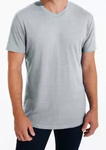 Swet Tailor Softest V-neck T-shirt Shirt Heather Gray XXL Supima Cotton Model - Picture 1 of 5