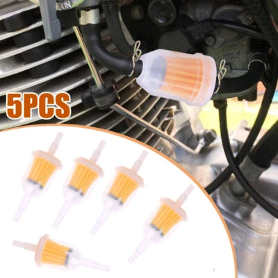 5Pcs Inline Gas/fuel Filter 6mm-8mm 1/4" For Small Engine Auto Motorcycle - Image 1 of 4