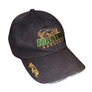 Martin Archery Cap Hat vintage Adult Hunting Adjustable Black Canvas distressed - Picture 1 of 7