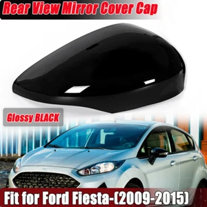 For 2011-2017 Ford Fiesta Right Side Rearview Mirror Cover Cap Trim Glossy Black - Picture 1 of 9