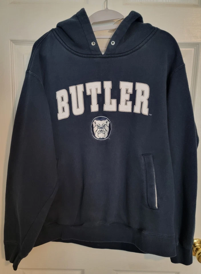 Sudadera Pullover Vintage Años 90 Champs Butler Universidad Bulldogs Adulto L Azul Foto 1 de 4