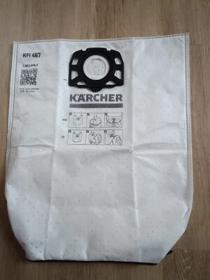 Reusable Karcher Vacuum Zip Bag KFI 487 Fleece Filter Bag KAR28630060 - Image 1 of 4